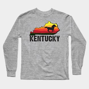 Kentucky Horse Sunset Long Sleeve T-Shirt